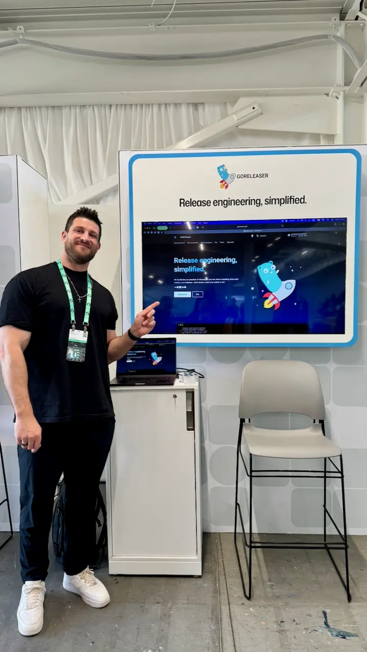 The GoReleaser booth
